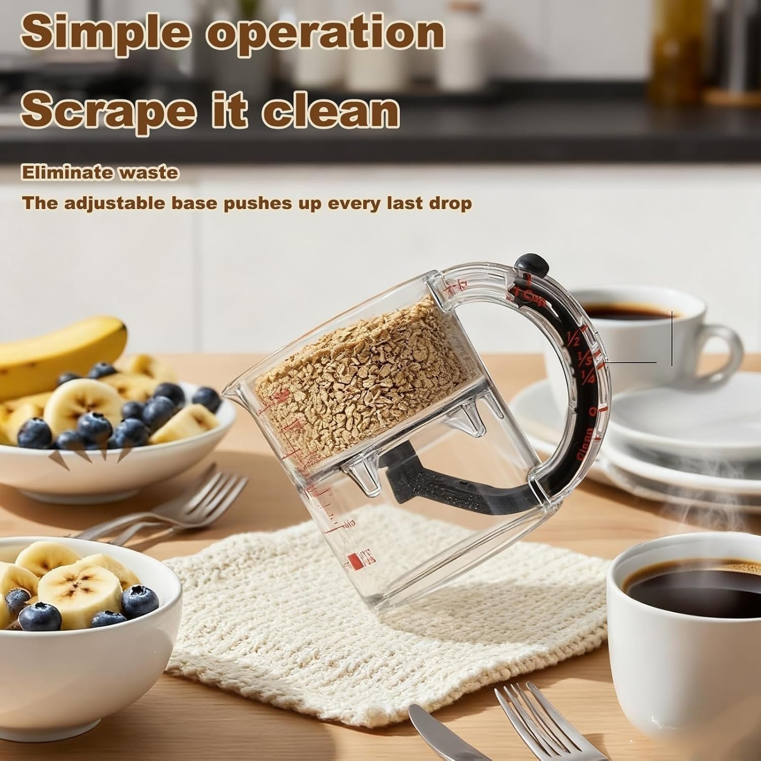 71v7kUFibNL._AC_SL1500_ 4-in-1 Adjustable Measuring Cup – Multi-Functional Measuring Tool with Scraper-Style Sealing Base, Space-Saving & Easy Clean Design for Cooking & Baking - Image 4