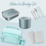 Stainless Steel Insulated Food Container – 560 ml Leak-Resistant Lunch Jar for Hot & Cold Meals, Aqua - Image 4