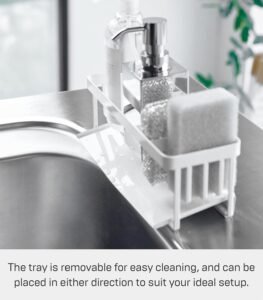 Self-Draining Sink Caddy Rack – Rust-Resistant Steel Sponge & Bottle Holder with Removable Tray - Image 6