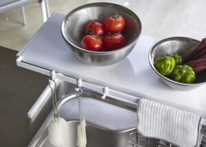 Expandable Kitchen Counter Shelf Organizer – Adjustable Width Rack for Cabinets, Pantry & Countertops, Durable White Steel - Image 5