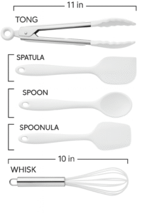 Premium Silicone Cooking Utensil Set – Heat-Resistant Kitchen Tools for Nonstick Cookware, Easy-Clean 5-Piece White Set - Image 4