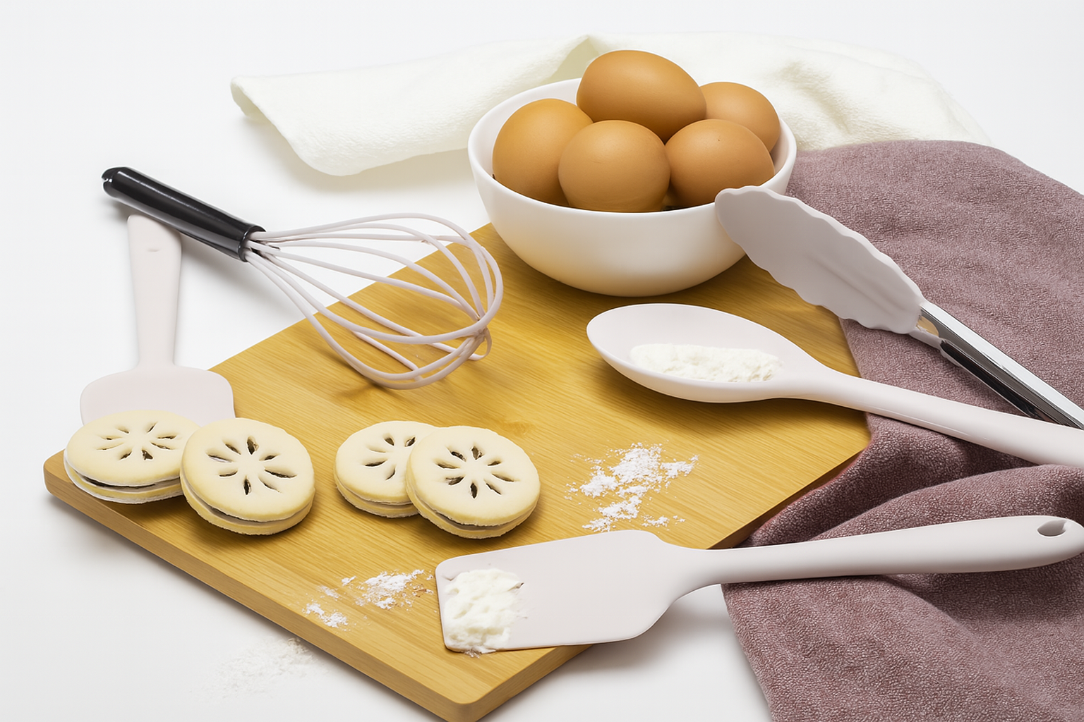 Copilot_20251022_143336 Premium Silicone Cooking Utensil Set – Heat-Resistant Kitchen Tools for Nonstick Cookware, Easy-Clean 5-Piece White Set - Image 2